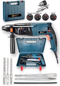 Resim DynamicTech Profesyonel Darbeli Kırıcı Delici Hilti Matkap 2-28mm Metal Şanzıman 