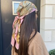 Resim 1 Adet Kadın Pembe Kare Eşarp - Yumuşak Pastel Pembe, Esnemez Şık Bandana, Saç Aksesuarı, Kemer, Çanta Süsü - Makinede Yıkanabilir Çok Amaçlı Günlük ve Resmi Etkinlikler İçin Moda Sarma, Elbise Eşarpi, Boho Tarzı, Hafif Kumaş, Stil Sahibi, Baskılı Desenli Başörtüsü, Gündelik Giyim 
