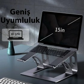 Resim Ally Mc Ls653 Premium Ergonomik Alüminyum Laptop-bilgisayar Standı Gri 