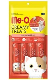 Resim Me-O Creamy Yengeç ve Ton Balıklı Sıvı Kedi Ödülü 4 x 15 G 