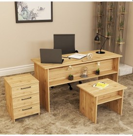 Resim KALENDER DEKOR MERKÜR-1-2-3 OFİS BÜRO MASASI TAKIMI MRK04 