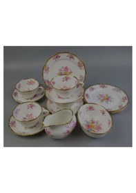 Resim Vintage Royal Albert "georgina"1930'lardan Çay Takımı 14 Parça Pembe 