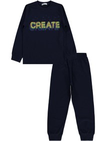 Resim Civil Boys Create Baskılı 6-9 Yaş Pijama Takımı - Lacivert - Lacivert / 6-7 Yaş 