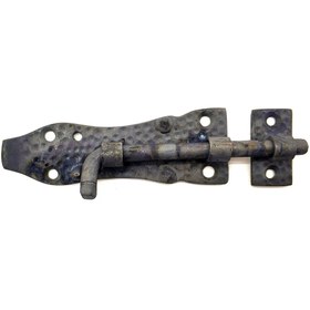 Resim Skygo Antika Tarz Dekoratif Pirinç Dövme Kapı Sürgüsü - 7cm, Oksit 