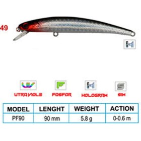 Resim Wily Legend Cl:49 90mm 5,8gr 0-0,6m Suni Balık 