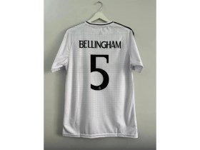 Resim Jude Bellingam Beyaz Renk Iç Saha 5 Numara Kısa Kol Real Madrid Forma 