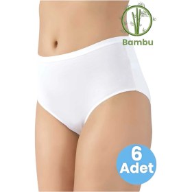 Resim Tezzgelsin Kadın 6'lı Bambu İz Yapmaz Bato Külot Beyaz 