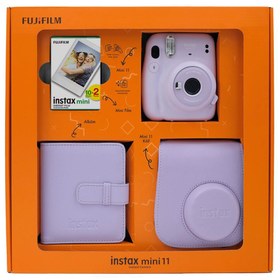 Resim Instax mini 11 Kare Albümlü 20'li Filmli Lila Box 