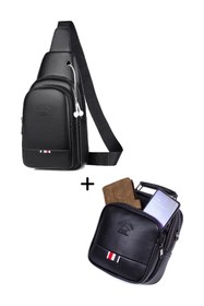 Resim Newish Polo Erkek Bodybag Göğüs Çapraz Çanta ve El Omuz Çantası new130 - Siyah 