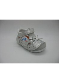 Resim Angelokids Perlina 01102 Doğal Deri Ortopedik Ilk Adım Ayakkabısı 18-21 (422290605) Gümüş 