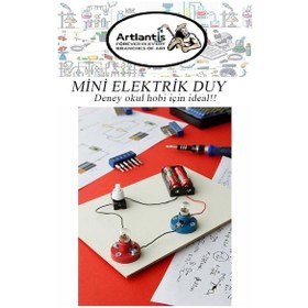 Resim Mini Duy Ve Mini Ampul 1 Adet Elektrik Deney Duyu Ve Ampulü 2.5 V Amup Yuvası Devre Proje Etkinlik Okul Sınıf 