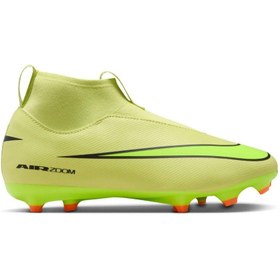 Resim Nike Mercurial Superfly 10 Academy High-Top Bağcıksız FG/MG (FQ8304-300) | Yeşil - Sarı 
