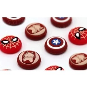 Resim Silikon Analog Kumanda Kavrama Kapağı Başparmak Çubuğu Ps4 Ps3 Xbox 360 Xbox One Nitntend Switch Pro Wii U Kumandası Oyun Aksesuarları Için Joystick Kapağı (Iron Man) 