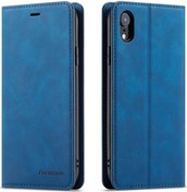 Resim Forwenw Fantasy Series Silky Touch Deri Cüzdan Kılıf iPhone XR Mavi 