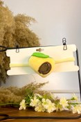 Resim Avokado Figürlü Lastikli Bebek Bandanası Açık Sarı SBT543 