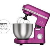 Resim Karaca Mastermaid Chef Stand Mikser Fushia Love 1500W 5 Lt 