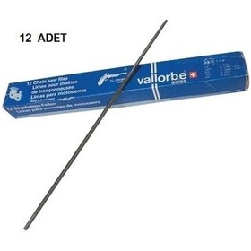 Resim Vallorbe 3/16 Motorlu Testere Eğesi 4.8 Mm 12 Adet - Tabanca Eğe 
