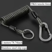 Resim 1 adet Hafif ve Dayanıklı TPU Balıkçılık Çubuğu Güvenlik Kiti, Geri Çekilebilir Makara Tokası ve Askı ile - Siyah, Güvenli ve Güvenli, Her Çubuğa Uygun 