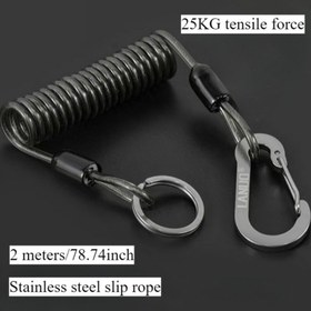 Resim 1 adet Hafif ve Dayanıklı TPU Balıkçılık Çubuğu Güvenlik Kiti, Geri Çekilebilir Makara Tokası ve Askı ile - Siyah, Güvenli ve Güvenli, Her Çubuğa Uygun 