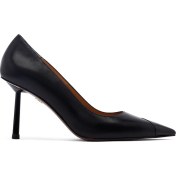 Resim Kadın Siyah Ince Topuklu Deri Stiletto 25AFD100918 