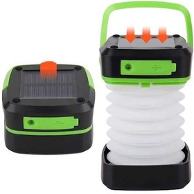 Resim Katlanabilir Kamp Lambası Akordiyon Lamba Şarjlı 3 Kademeli Solar Çoklu Renk 