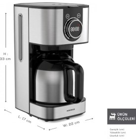 Resim Karaca Series 2303 Steel Filtre Kahve Makinesi 