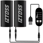 Resim Vkemall Iztoss Usb Şarjlı Motosiklet Isıtmalı Tutma Kolu 4 Kademeli Sıcaklık, Zamanlayıcı, Siyah Pu Deri 