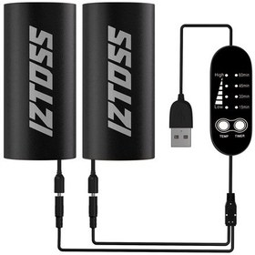 Resim Vkemall Iztoss Usb Şarjlı Motosiklet Isıtmalı Tutma Kolu 4 Kademeli Sıcaklık, Zamanlayıcı, Siyah Pu Deri 