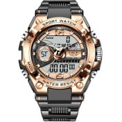 Resim Hanyang Siyah Altın Lıge Dijital Erkekler Askeri Izle 50 M Su Geçirmez Kol Saati LED Kuvars Saat Spor Izle Erkek Büyük Saatler Erkekler Relogios Masculino (Yurt Dışından) 