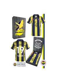 Resim Fenerbahçe Lisanslı Kişiye Özel 100. Yıl Forma Kanarya Baskılı Ahşap Kutulu Sarı-Lacivert Sarı - Lacivert 