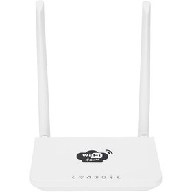 Resim Springsun 4g Lte Wifi Yönlendirici 300mbps Yüksek Hızlı Kablosuz Yönlendirici Sım Kart Yuvası 2 Harici Anten Beyaz 