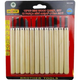 Resim İsmiyle Al Sakata Wd 1008 Ahşap Oyma Seti 12 Parça 