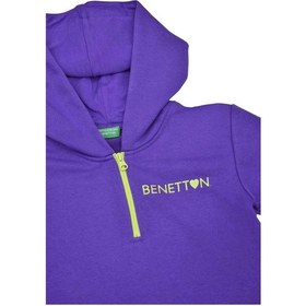 Resim Kız Çocuk Kapüşonlu Sweatshirt G21559 Mor 
