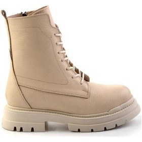 Resim Bej Hakiki Deri Kadın Bot & Bootie K02028600603 Bej 