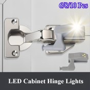 Resim Dokunmatik Aktive LED Dolap Kolu Işıkları - Şık Beyaz ve Gri, Pil ile Çalışan Dolap Altı Aydınlatma - Mutfak, Dolap, Yatak Odası için Kolay Kurulum, 36V Güvenli Çalışma, Pil Dahil Değil, Mutfak Aydınlatması, Modern Aydınlatma, Pil ile Çalışan Işıklar 