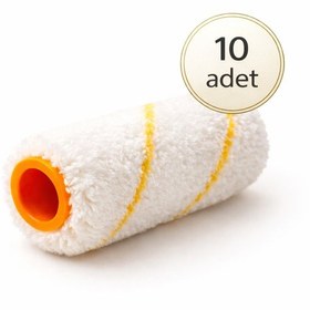 Resim Asemu 10 Cm Parmak Boya Rulosu Yedeği 10 Adet Mikro Elyaf, İz Bırakmaz 