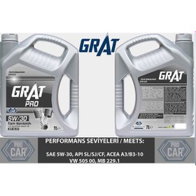 Resim Grat 5w30 Motor Yagı Tam Sentetık 7lt (605307) 