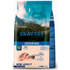Resim Bravery Tahılsız Ringa Balıklı Küçük Irk Yetişkin Köpek Maması 7 KG 