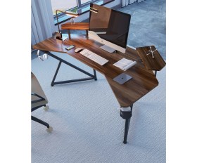 Resim Michael Brean Özel Tasarım Kanatlı Oyuncu Masası 160 cm Bardaklık ve Kulaklık Tutucu Hediye 