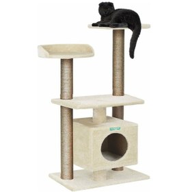 Resim Turkuaz Pet TR-427 Newsculptor Katlı Kedi Tırmalama Evi 102 CM 
