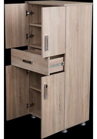 Resim Çok Amaçlı Dolap Hard Parlak Somone Suntalem 4raf 1çekmece Kutu Sevk 130 El Yapım Ahşap 