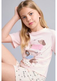 Resim Defacto Regular Fıt Baskılı 2li Pembe Pijama Takımı Kız Çocuk I1573a826smpn1 Pembe-pn1 