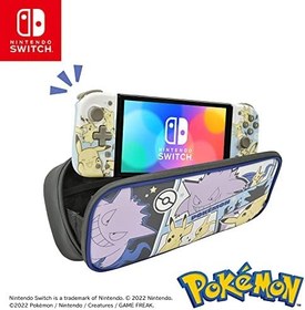 Resim Hori Nintendo Switch Cargo Pouch Compact (Pikachu, Gengar, & Mimikyu) - Split Pad Compact Compatible Travel Case Pokémon - Officially Licensed 