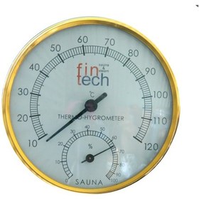 Resim FINTECH Sauna Plastik Termometre ve Higrometre Tek Saat İçinde-To 