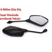 Resim Motoayna Motosiklet Ayna 10 Mm Mondial Bmw F650 Naked Kuba Arora Atv Falcon Lifan Asya Kanuni Uyumlu 