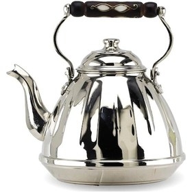 Resim Tekli Dilimli Nikel Kaplama Ihlamur Bakır Çaydanlık 3 Lt Bakır 