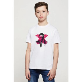 Resim Malcolm x El Shabazz Baskılı Unisex Çocuk Beyaz T-Shirt 