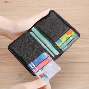 Resim 1-İnce Cüzdan Kart Tutucu - Ultra İnce Minimalist, Kredi/Debit Kartları ve Nakit için Açık Erişim Yuvası ile Kompakt Kartlık - Erkekler & Kadınlar için Hafif Günlük Kullanım - Siyah, Kahverengi, Mavi, Kırmızı, Mor, Turuncu, Sarı, Yeşil, Gri Renklerde Mevcut - Her Gün, Resmi, Seyahat İçin İdeal, Şık Tasarım, Dokulu Yüzey 