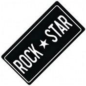 Resim Rock Star Yazılı Sök-tak-pratik Vantuzlu Yeni Nesil Dekor Plaka 