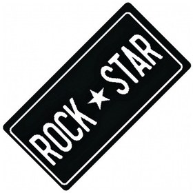 Resim Rock Star Yazılı Sök-tak-pratik Vantuzlu Yeni Nesil Dekor Plaka 